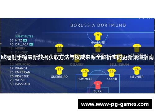 欧冠射手榜最新数据获取方法与权威来源全解析实时更新渠道指南